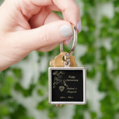 De gouden Elegante Sleutelhanger van het Jubileum (Hand)