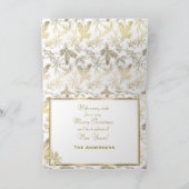 De gouden Elegantie Gegraveerde Foto van de Douane Feestdagen Kaart (Binnen)