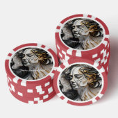 "De gouden emotionele aanraking" Poker Chips (Opstapeling)