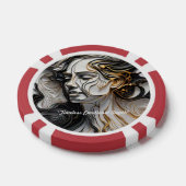 "De gouden emotionele aanraking" Poker Chips (Enkel)