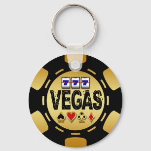 DE GOUDEN EN ZWARTE SPAANDER VAN DE POOK VEGAS SLEUTELHANGER