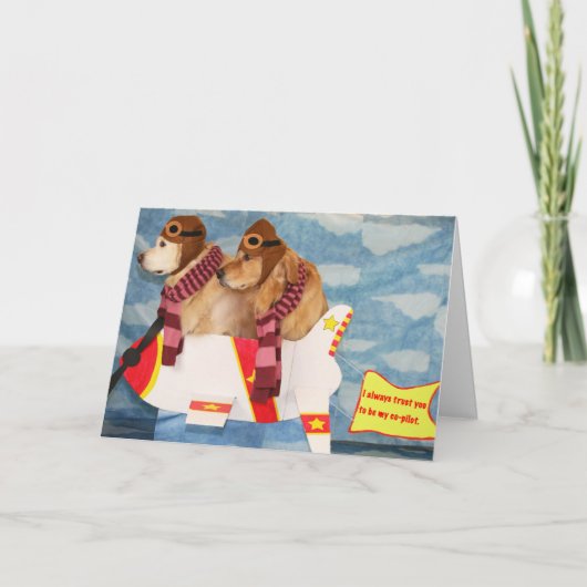 De Gouden enkel Vriendschap van het Vliegtuig Bedankkaart (Voorkant)