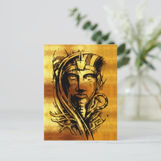 De gouden farao briefkaart (Staand voorkant)