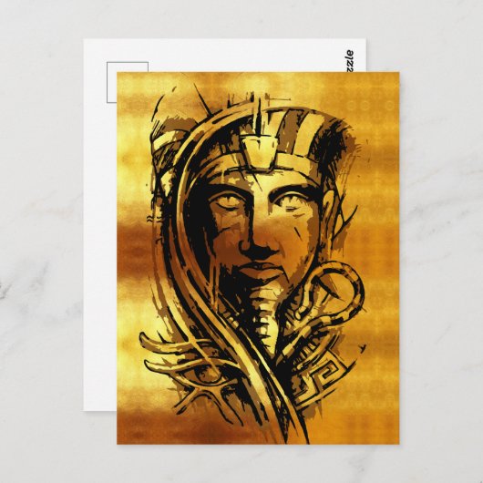 De gouden farao briefkaart (Voorkant / Achterkant)