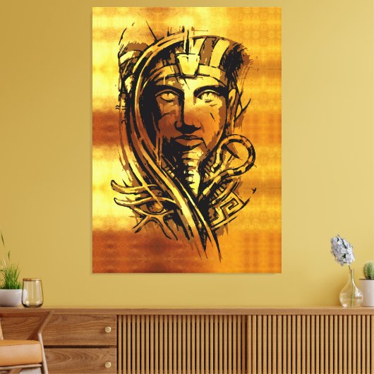 De gouden farao canvas afdruk (Insitu (Woonkamer))