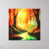 De gouden fluistering van de herfst canvas afdruk (Voorkant)