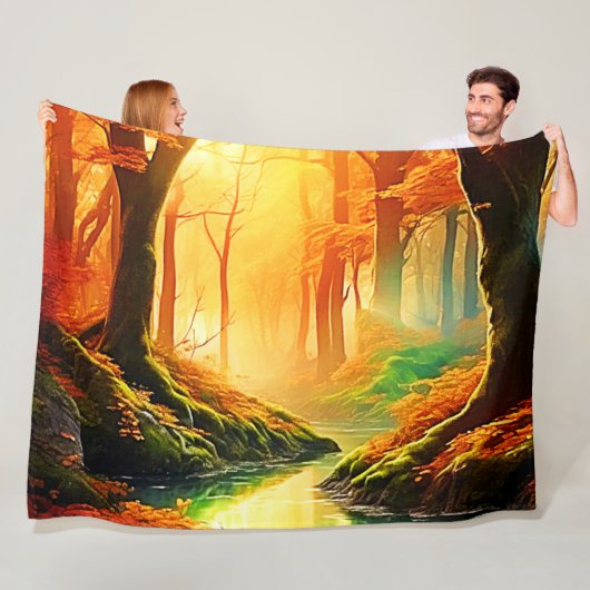 De gouden fluistering van de herfst fleece deken (In situ)