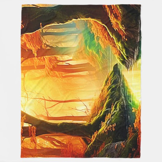 De gouden fluistering van de herfst fleece deken (Voorkant)