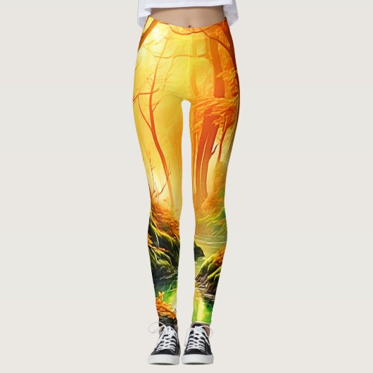 De gouden fluistering van de herfst leggings (Voorkant)