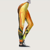 De gouden fluistering van de herfst leggings (Rechts)