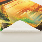 De gouden fluistering van de herfst sherpa deken (3/4)