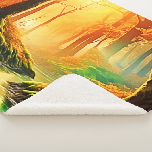 De gouden fluistering van de herfst sherpa deken (3/4)