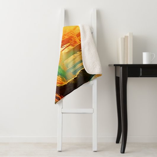 De gouden fluistering van de herfst sherpa deken (In situ)