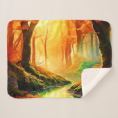 De gouden fluistering van de herfst sherpa deken (Voorkant (horizontaal))