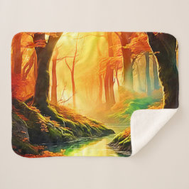 De gouden fluistering van de herfst sherpa deken