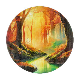 De gouden fluistering van de herfst snijplank