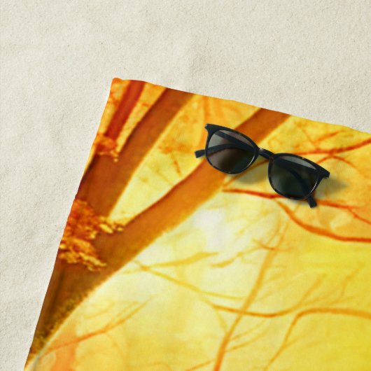 De gouden fluistering van de herfst strandlaken (In situ)