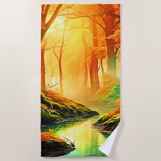 De gouden fluistering van de herfst strandlaken (Voorkant)