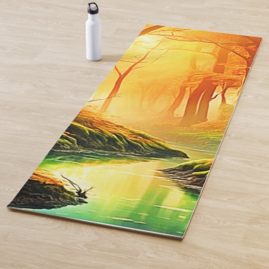 De gouden fluistering van de herfst yogamat (In situ)