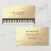 De Gouden Folie van de Musicus van het Toetsenbord Visitekaartje (Voorkant / Achterkant)