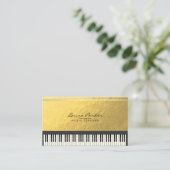 De Gouden Folie van de Musicus van het Toetsenbord Visitekaartje (Staand voorkant)