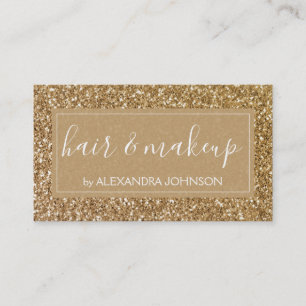De gouden Fonkeling en schittert Haar & Make-up Visitekaartje