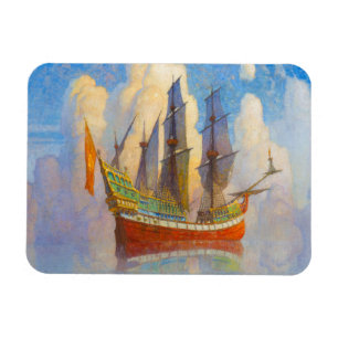 De gouden galjoen van Newell Convers Wyeth Magneet
