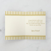 De gouden Gelukkige 50ste Kaart van het Jubileum - (Binnen)