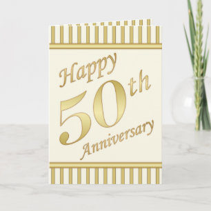 De gouden Gelukkige 50ste Kaart van het Jubileum -