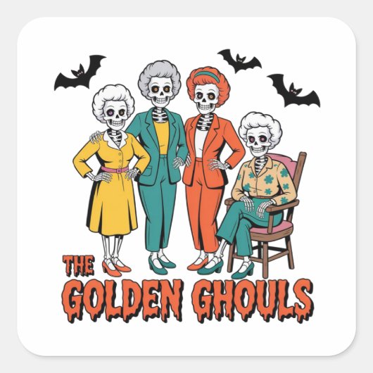 De Gouden Ghouls Halloween Sticker (Voorkant)