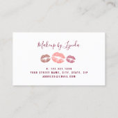 De gouden glitter-make-up van het moderne roos visitekaartje (Achterkant)