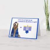 De gouden Gloed van de Chanoeka Feestdagen Kaart (Voorkant)