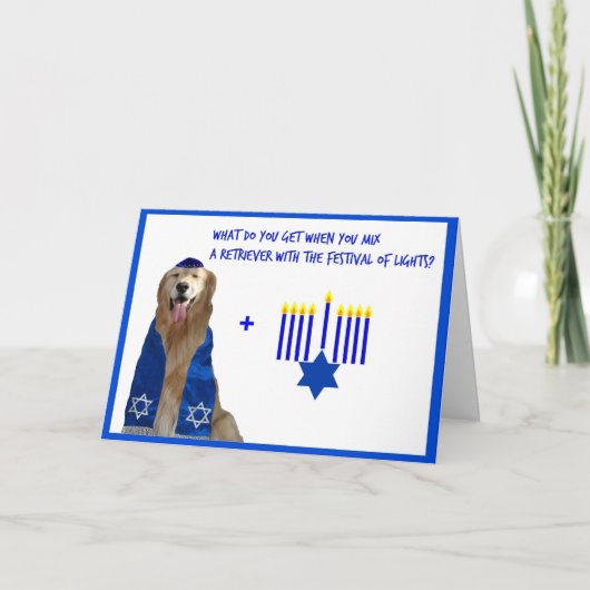 De gouden Gloed van de Chanoeka Feestdagen Kaart (Voorkant)