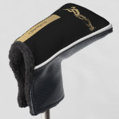 De gouden golfer golfheadcover (3/4 voorkant)