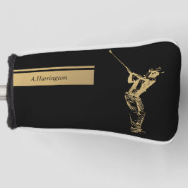 De gouden golfer golfheadcover