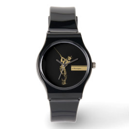 De gouden golfer horloge