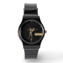 De gouden golfer horloge