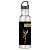 De gouden golfer waterfles  (Voorkant)