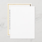 De gouden Grens van het Art deco van de Folie Briefkaart (Voorkant / Achterkant)