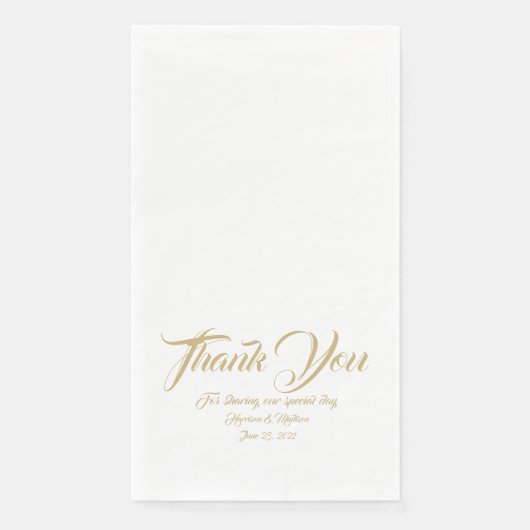 De gouden het manuscriptdouane van het huwelijk da servet (Voorkant)