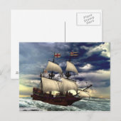 De Gouden Hind. Briefkaart (Voorkant / Achterkant)