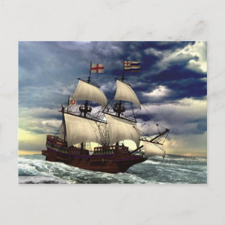 De Gouden Hind. Briefkaart