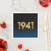 De gouden jaarballonnen van 1941 met sterren servet (Insitu)