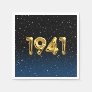 De gouden jaarballonnen van 1941 met sterren servet