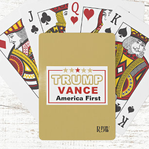 De gouden jaren Trump-Vance America First Pokerkaarten