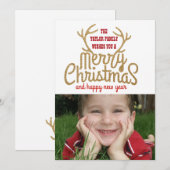 De gouden Kaart van de Foto van de Vakantie van (Voorkant / Achterkant)