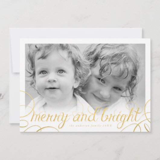 De gouden Kaart van de Foto van de Vakantie van de (Voorkant)