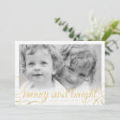 De gouden Kaart van de Foto van de Vakantie van de (Staand voorkant)