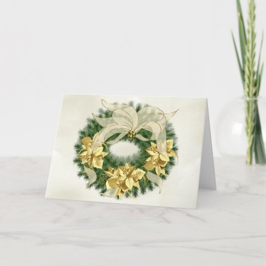 De gouden Kaart van de Kroon van Kerstmis (Voorkant)