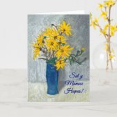 De gouden Kaart van de Moederdag van Zonnebloemen, (Gele Bloem)